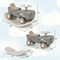 Costway Convertible Rocking Horse & Sliding Car with Detachable Balance Board Dark Gray/White